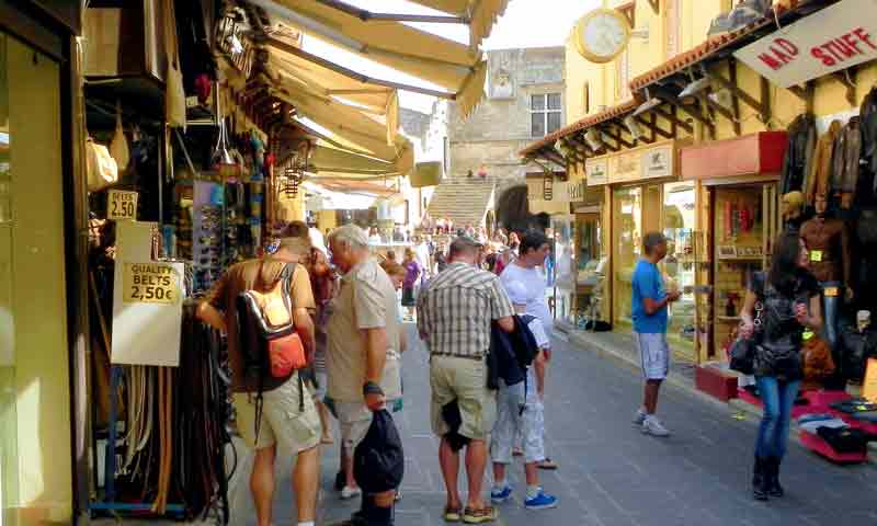 Photo  of Shopping Street in Rhodes Cruise Port