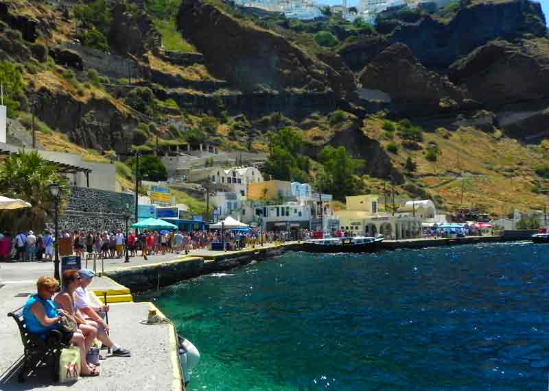 Skala Dock Santorini Cruise Port Photo of Skala Dock in Santorini.