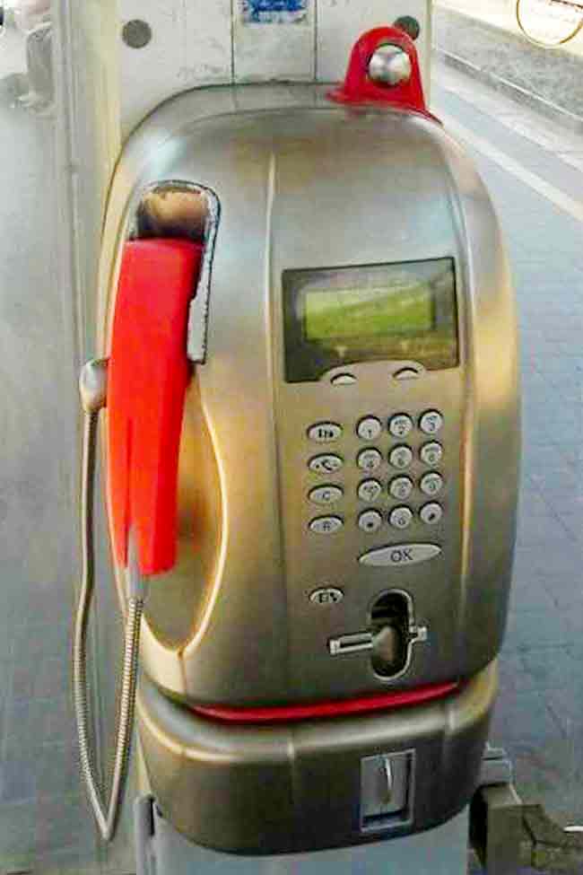 Phone Booth Livorno Cruise Port Photo of an Italian Phone Booth