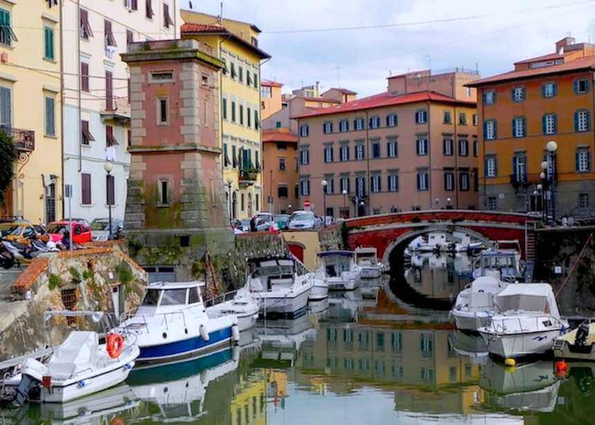 Venice Quarter Canals Bridges Livorno Cruise Port Photo of Canals and Bridges of the Venice Quarter in Livorno
