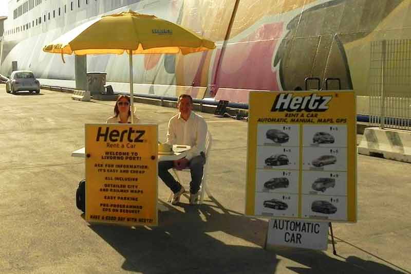 Photo of Hertz Car Rental Representatives at the Porto of Livorno