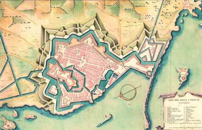 Image of a Map of Livorno in the 17th Century