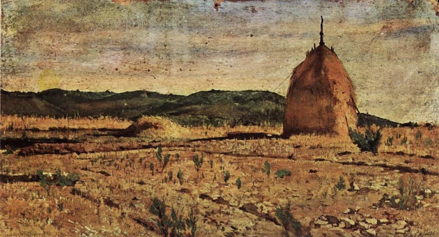 Photo of The Haystack painting by Giovanni Fattori