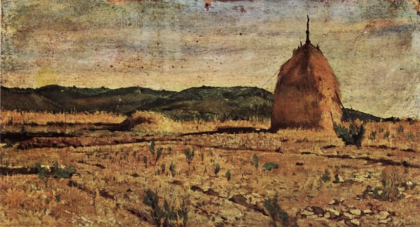 Haystack Painting Fattori Museum Livorno Cruise Port Photo of The Haystack painting by Giovanni Fattori