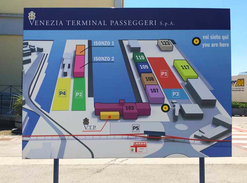 Photo of Cruise Terminal Map in Venice.
