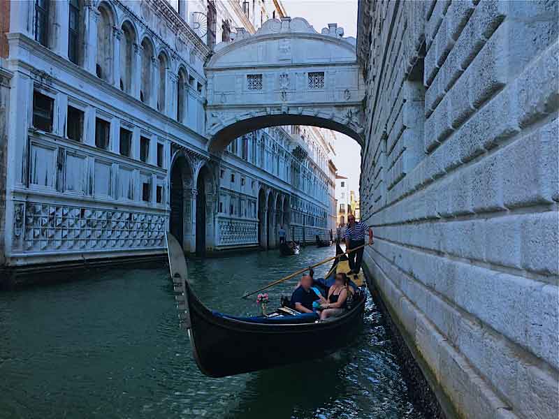 Photo of Bridge of Sighs in Venice.