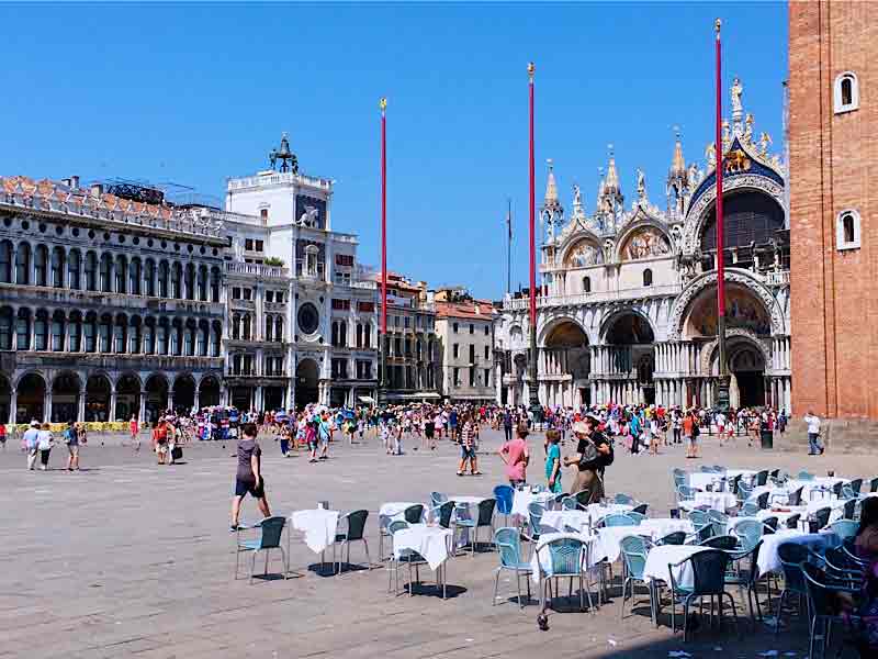 Photo of St. Mark's Square in Venice.