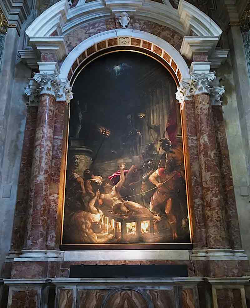 Photo of Tiziano Martirio di San Lorenzo in Venice.