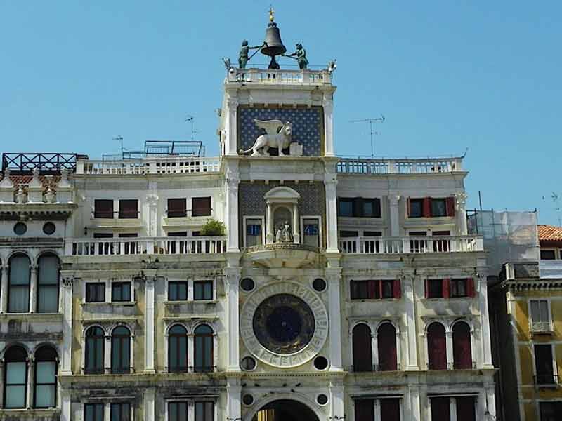 Photo of Torre Dell Orologio Clock Tower in Venice.