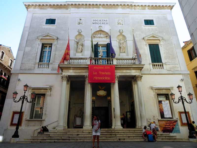Photo of Gran Teatro La Fenice in Venice.