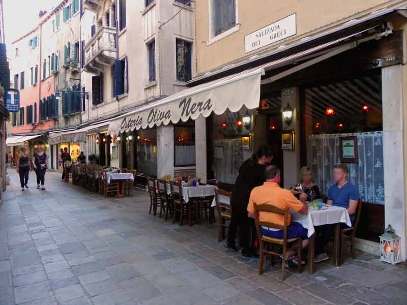Restaurant Oliva N Venice Cruise Port Photo of Restaurant Oliva Nera in Venice.