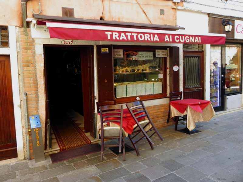 Restaurant Tratoria Venice Cruise Port Photo of Restaurant Tratoria Al Cugnai in Venice.