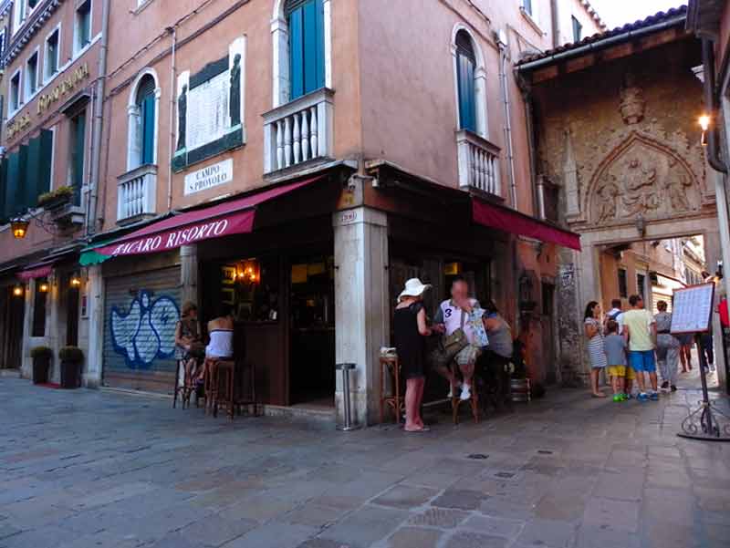 Enoteca Bacaro Risorto Venice Cruise Port Photo of Enoteca Bacaro Risorto in Venice.