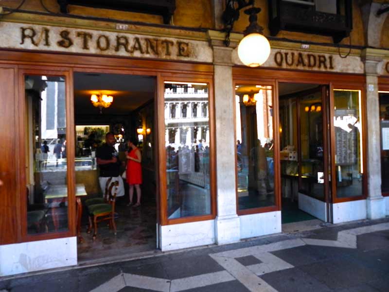 Restaurant Quadri Venice Cruise Port Photo of Restaurant Quadri in Venice.