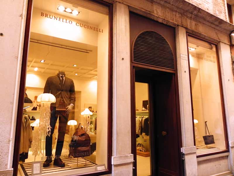 Brunello Cucinelli Shop Venice Cruise Port Photo of Brunello Cucinelli Shop in Venice.