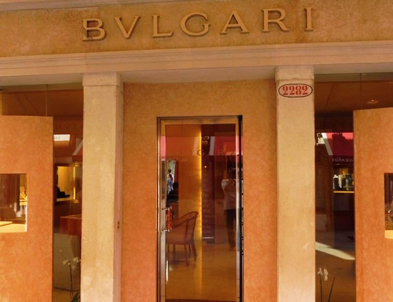 Photo of Bulgari Shop in Venice.