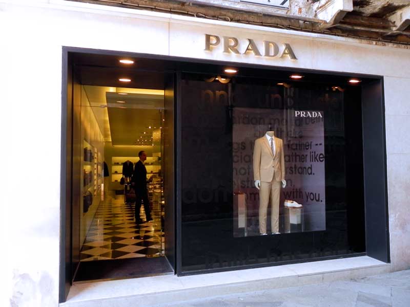 Prada Shop Venice Cruise Port Photo of Prada Shop in Venice.