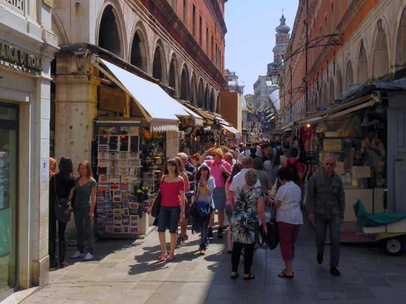 Shopping Street Venice Cruise Port Photo of Shopping Street in Venice.