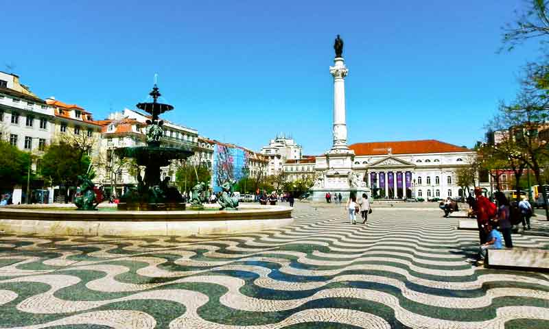 Rossio Square Lisbon Cruise Ship Port Photo of Rossio Square in Lisbon