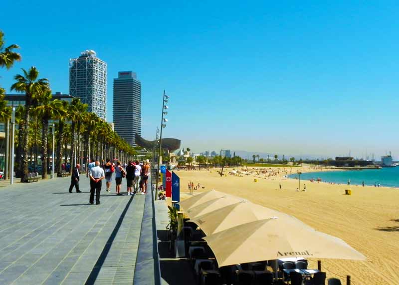 Barceloneta Beach, Barcelona Photo of Barceloneta Beach in Barcelona.
