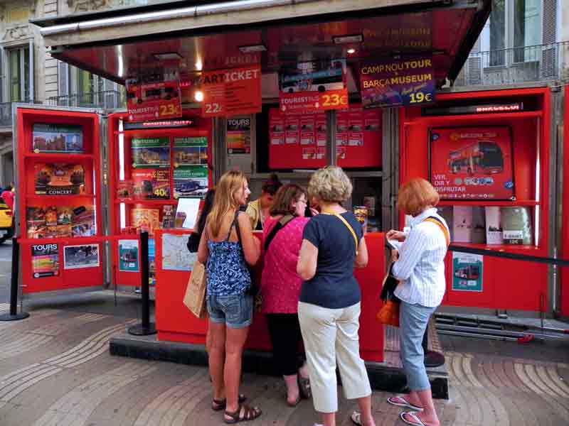 Tour Kiosk, Barcelona Photo of Tour Kiosk in Barcelona.