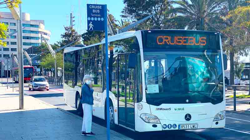 barcelona cruise bus stops