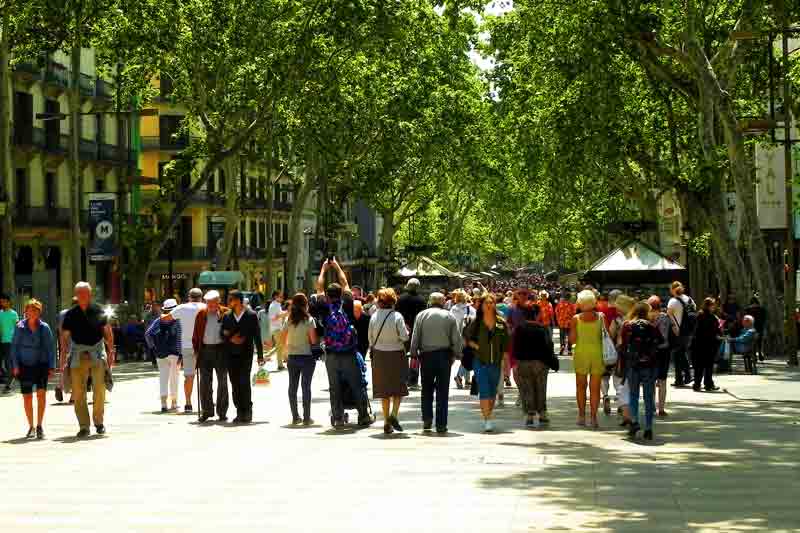 La Rambla in Barcelona Photo of La Rambla in Barcelona.