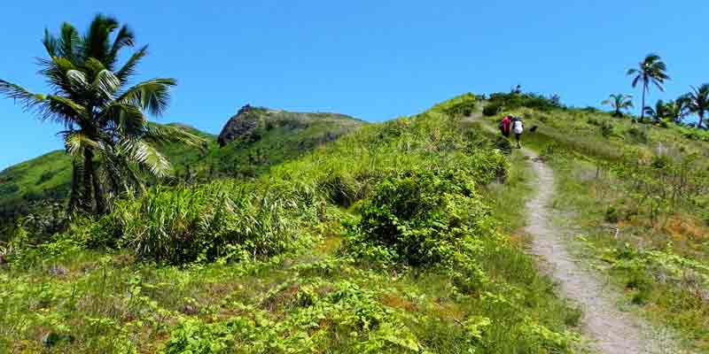 Track to Hilltop in Dravuni, Fiji